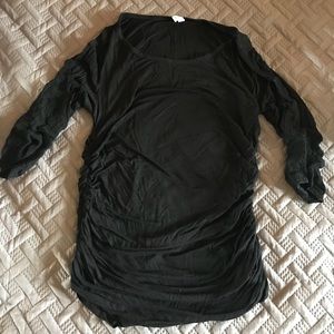 Black 3/4 length sleeve Pinkblush Maternity Shirt